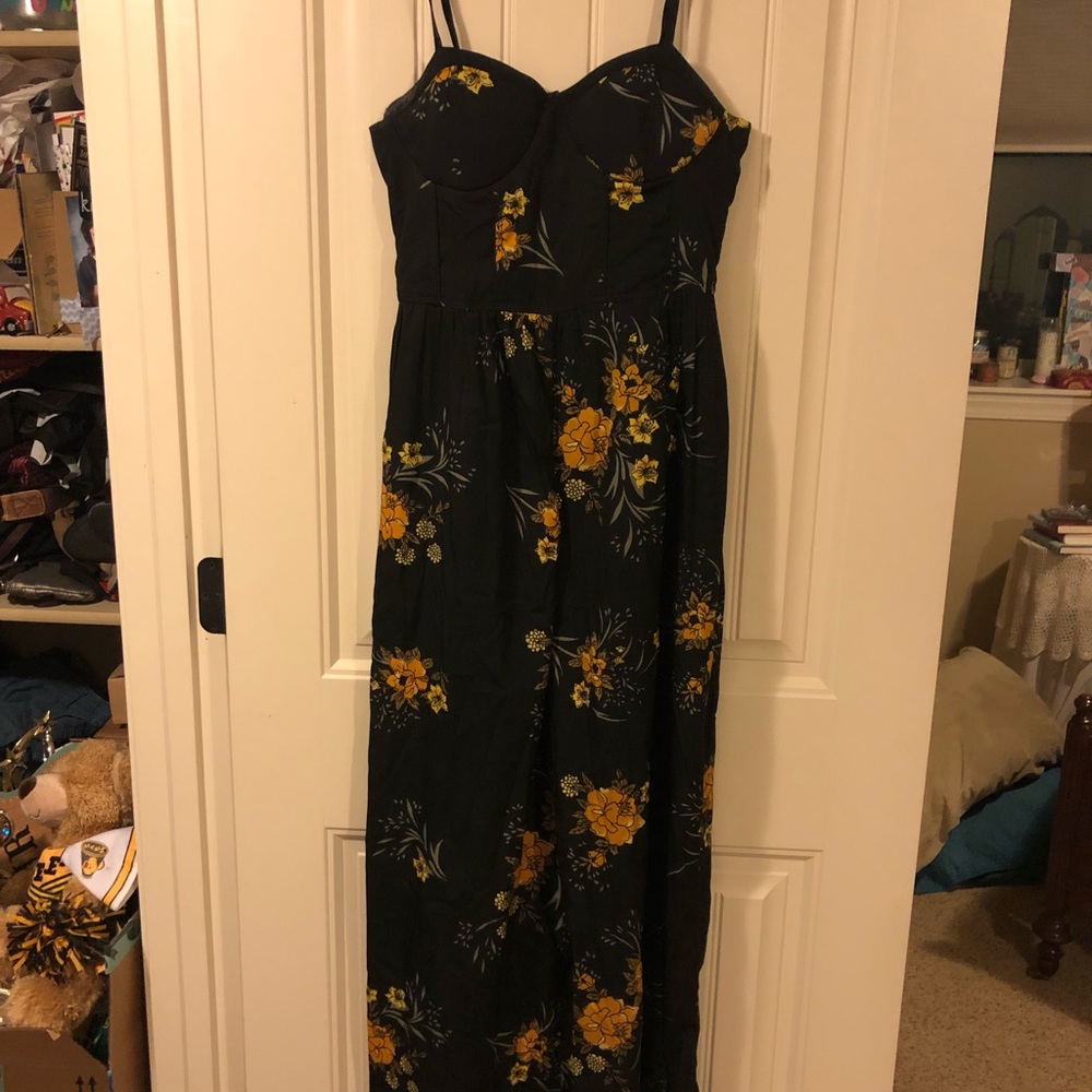 Black, floral jumper